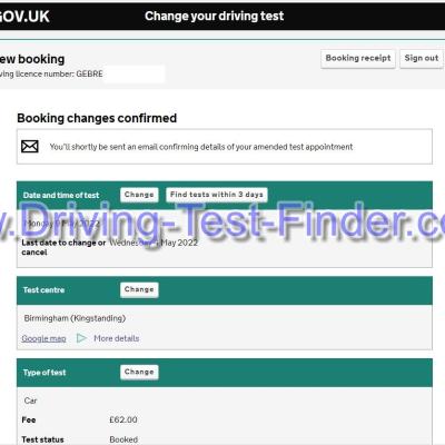 Birmingham Kingstanding Driving Test Cancellations 2