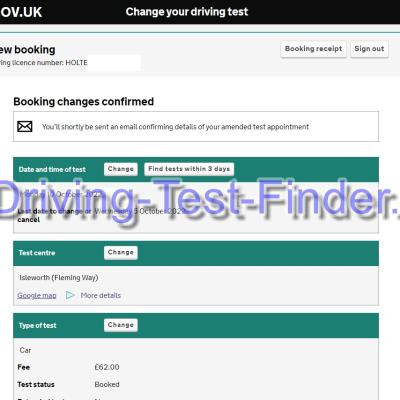Isleworth Fleming Way Driving Test Cancellations 5